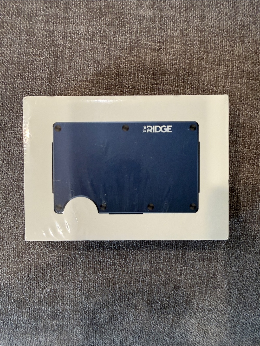 Ridge gunmetal wallet - Navy, NIB